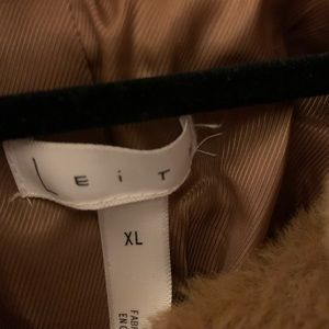 Camel faux fur winter jacket